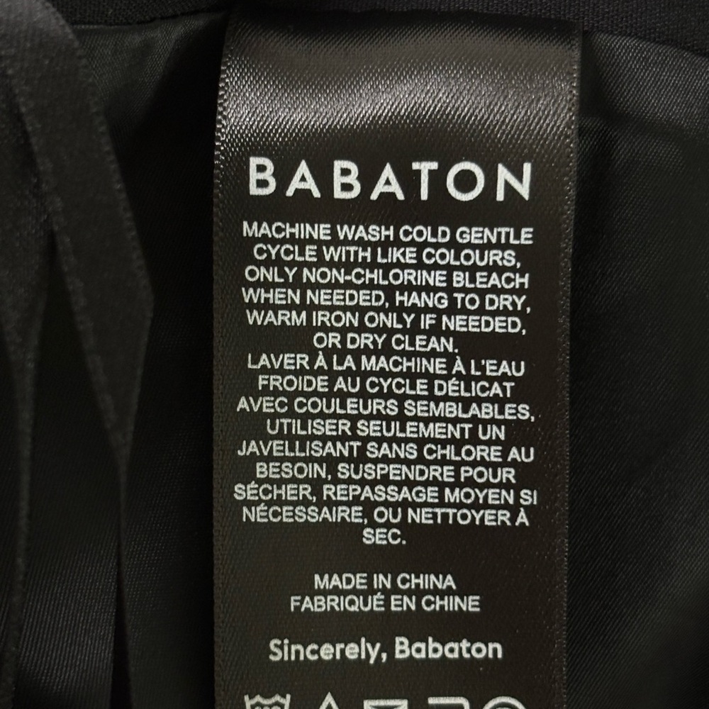 Aritzia Black Mini Skirt Babaton Modern Wrap Around Size 4 Neutral Minimalist - Picture 4 of 6